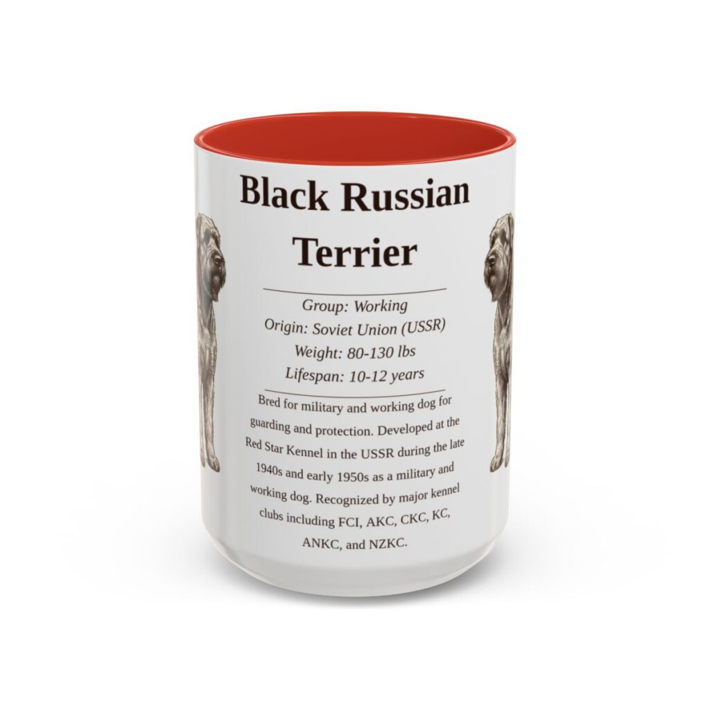 15oz-black-russian-terrier-mug-writeup-red 15oz Black Russian Terrier Mug, Red, front view