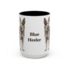 15oz Blue Heeler Mug, Black, front view