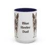 15oz Blue Heeler Dog Dad Mug, Navy, front view