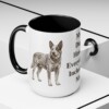15oz Funny Blue Heeler Mug, Black, lifestyle photo
