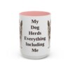 15oz Funny Blue Heeler Mug, Pink, front view