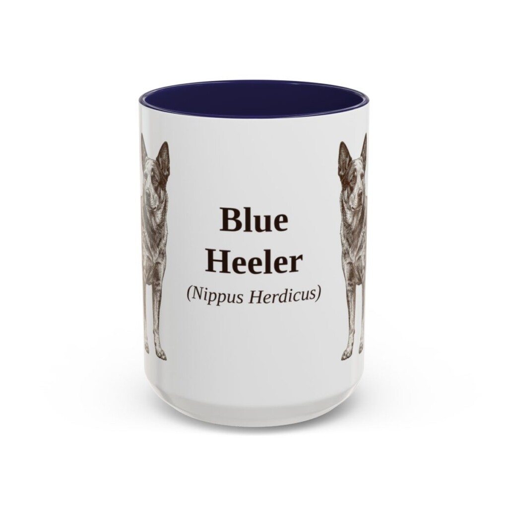 15oz-blue-heeler-mug-latin-navy 15oz Blue Heeler Latin Mug, Navy, front view