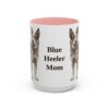 15oz-blue-heeler-mug-mom-pink 15oz Blue Heeler Dog Mom Mug, Pink, front view