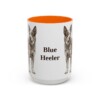 15oz Blue Heeler Mug, Orange, front view
