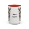 15oz Blue Heeler Mug, Red, front view