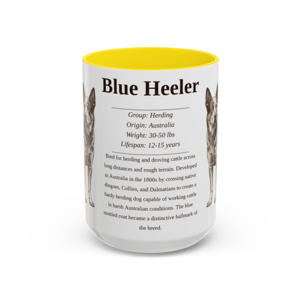 15oz-blue-heeler-mug-writeup-yellow 15oz Blue Heeler Mug, Yellow, front view