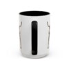 15oz Blue Lacy Mug, Black, back view