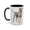 15oz Blue Lacy Dog Dad Mug, Black, left side view