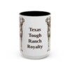15oz-blue-lacy-mug-humor-black-front 15oz Funny Blue Lacy Mug, Black, front view