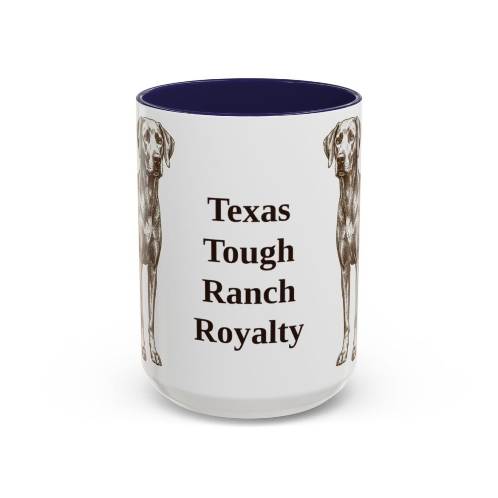 15oz-blue-lacy-mug-humor-navy 15oz Funny Blue Lacy Mug, Navy, front view