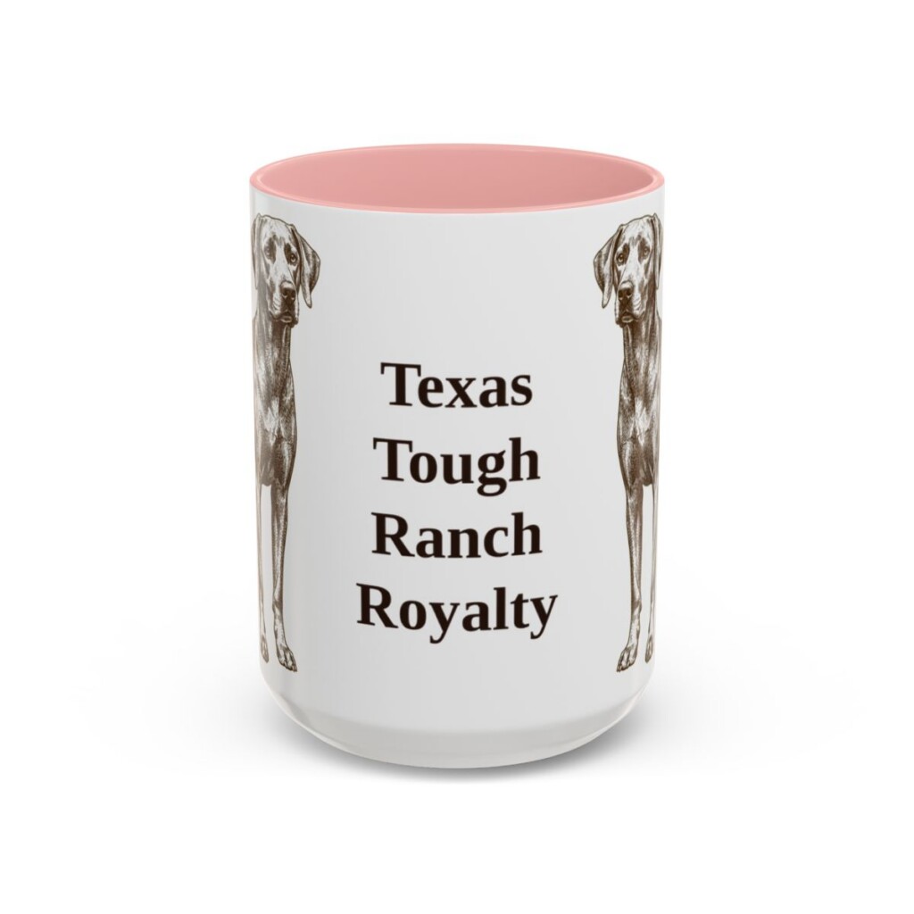 15oz-blue-lacy-mug-humor-pink 15oz Funny Blue Lacy Mug, Pink, front view