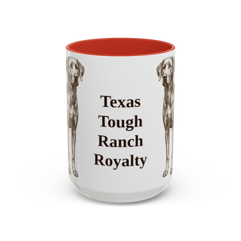 15oz-blue-lacy-mug-humor-red 15oz Funny Blue Lacy Mug, Red, front view