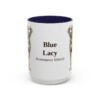 15oz-blue-lacy-mug-latin-navy 15oz Blue Lacy Latin Mug, Navy, front view