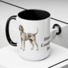15oz Bluetick Coonhound Dog Dad Mug, Black, lifestyle photo