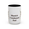 15oz Bluetick Coonhound Dog Dad Mug, Black, front view