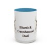 15oz Bluetick Coonhound Dog Dad Mug, Light Blue, front view