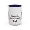 15oz Bluetick Coonhound Dog Dad Mug, Navy, front view