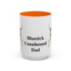 15oz Bluetick Coonhound Dog Dad Mug, Orange, front view