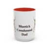 15oz Bluetick Coonhound Dog Dad Mug, Red, front view