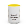 15oz Bluetick Coonhound Dog Dad Mug, Yellow, front view