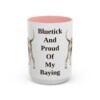 15oz-bluetick-coonhound-mug-humor-pink 15oz Funny Bluetick Coonhound Mug, Pink, front view