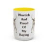 15oz-bluetick-coonhound-mug-humor-yellow 15oz Funny Bluetick Coonhound Mug, Yellow, front view