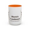15oz-bluetick-coonhound-mug-latin-orange-1 15oz Bluetick Coonhound Latin Mug, Orange, front view