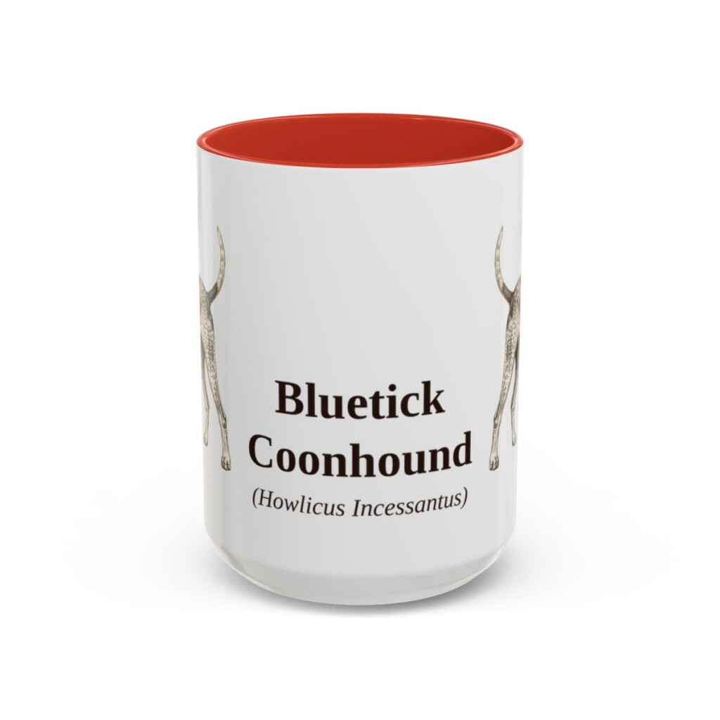 15oz-bluetick-coonhound-mug-latin-red-1 15oz Bluetick Coonhound Latin Mug, Red, front view