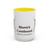 15oz-bluetick-coonhound-mug-latin-yellow-1 15oz Bluetick Coonhound Latin Mug, Yellow, front view