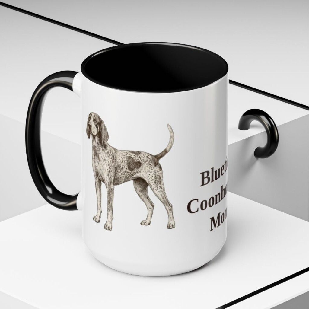 15oz bluetick coonhound mug, Black
