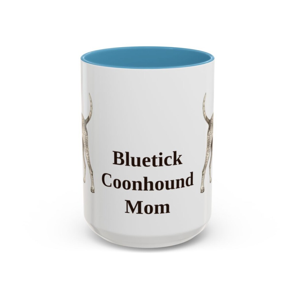 15oz bluetick coonhound mug, Light Blue