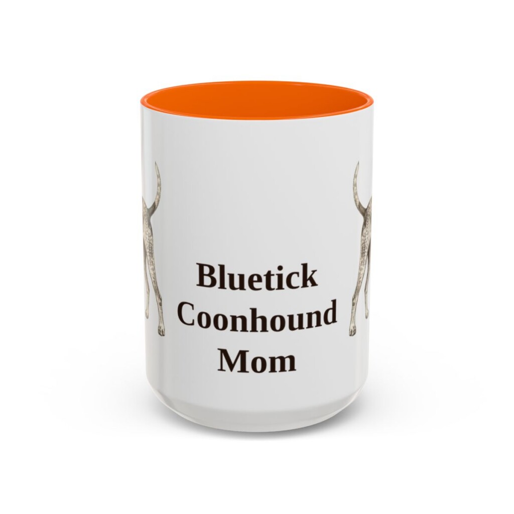 15oz bluetick coonhound mug, Orange