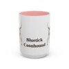 15oz Bluetick Coonhound Mug, Pink, front view
