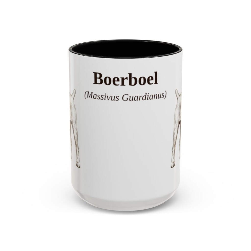 15oz-boerboel-mug-latin-black-front 15oz Boerboel Latin Mug, Black, front view