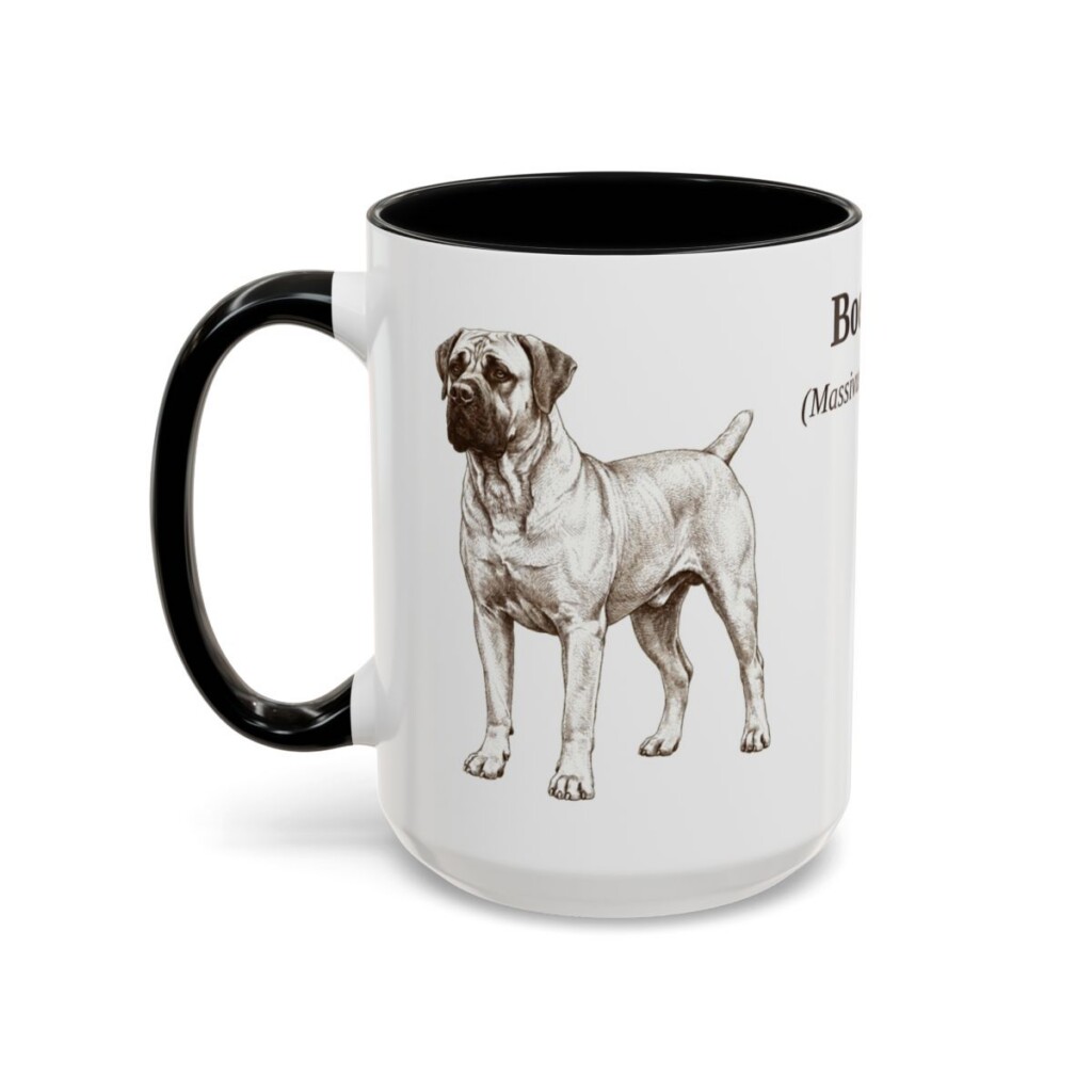 15oz-boerboel-mug-latin-black-left 15oz Boerboel Latin Mug, Black, left side view