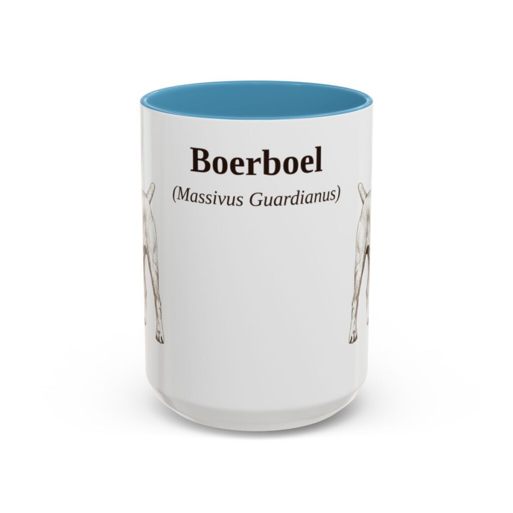 15oz-boerboel-mug-latin-light-blue 15oz Boerboel Latin Mug, Light Blue, front view