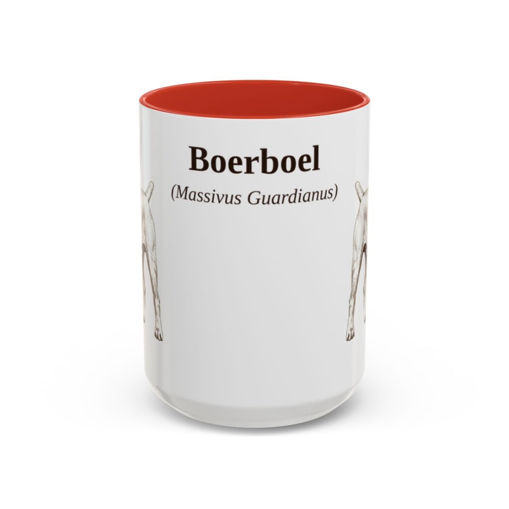 15oz-boerboel-mug-latin-red 15oz Boerboel Latin Mug, Red, front view
