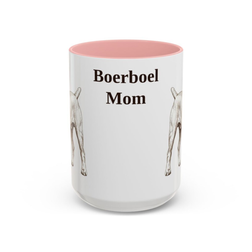 15oz-boerboel-mug-mom-pink 15oz Boerboel Dog Mom Mug, Pink, front view