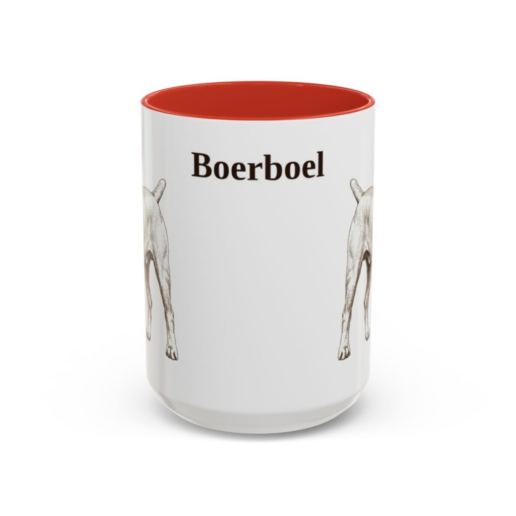 15oz Boerboel Mug, Red, front view