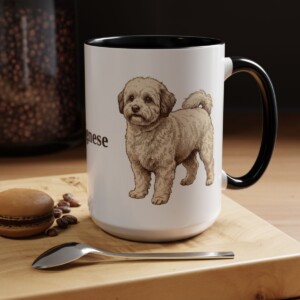 15oz Bolognese Mug, Black, lifestyle photo