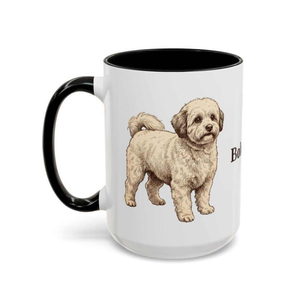 15oz Bolognese Mug, Black, left side view
