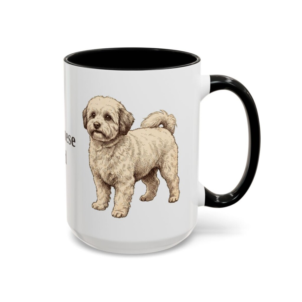 15oz Bolognese Dog Dad Mug, Black, right side view