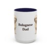 15oz Bolognese Dog Dad Mug, Navy, front view