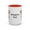 15oz Bolognese Dog Dad Mug, Red, front view