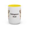 15oz Bolognese Dog Dad Mug, Yellow, front view