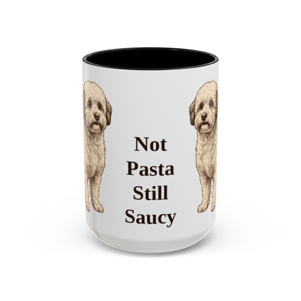 15oz Funny Bolognese Mug, Black, front view