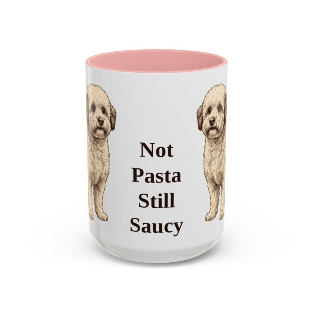 15oz Funny Bolognese Mug, Pink, front view