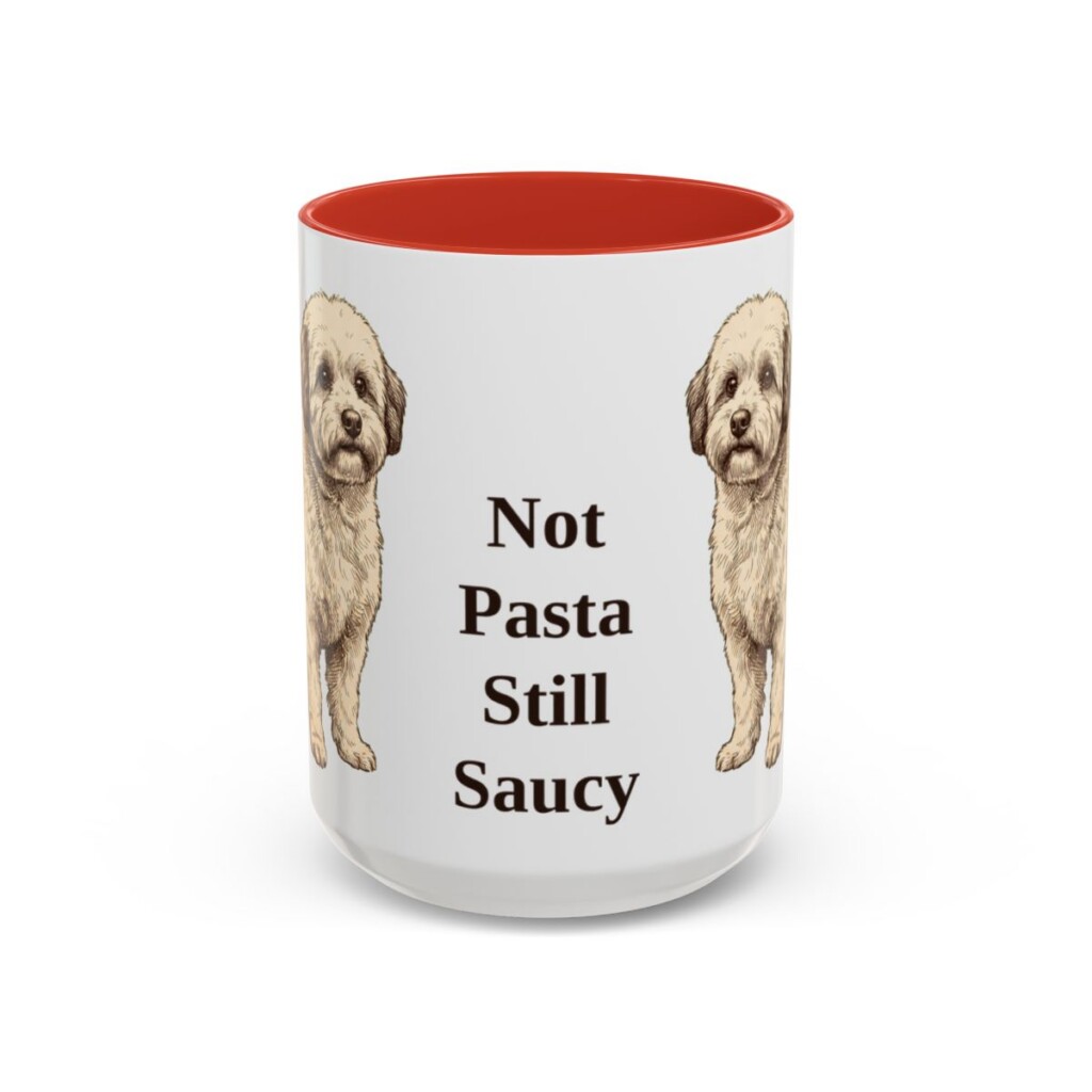 15oz Funny Bolognese Mug, Red, front view