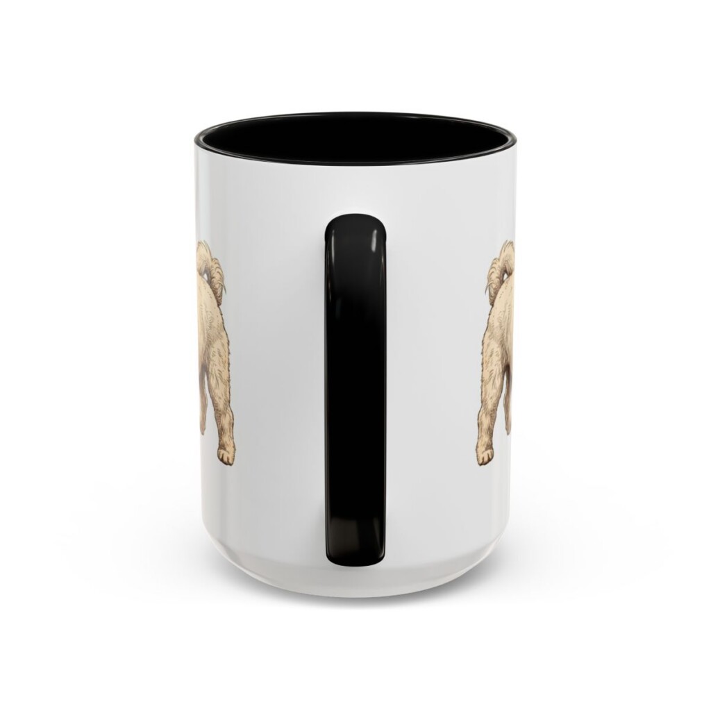 15oz Bolognese Latin Mug, Black, back view