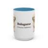 15oz Bolognese Latin Mug, Light Blue, front view
